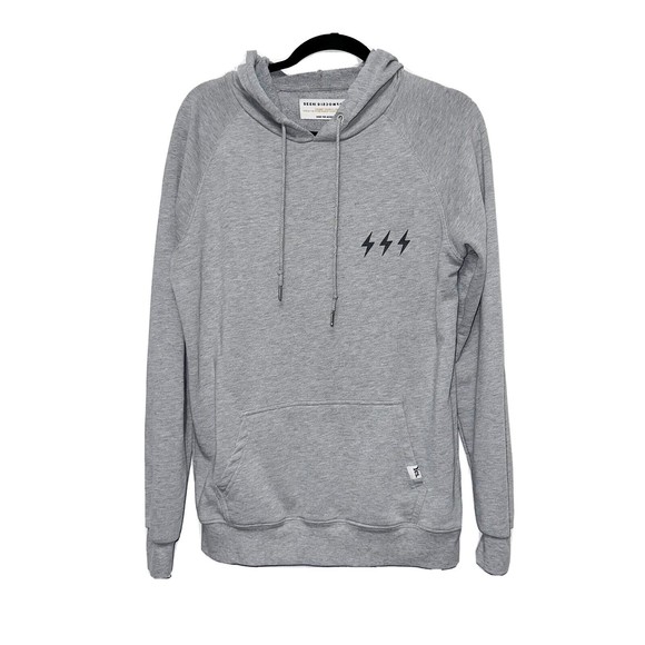 Seek Discomfort Gray Hoodie Pullover Sweatshirt Unisex Size S - Picture 1 of 5